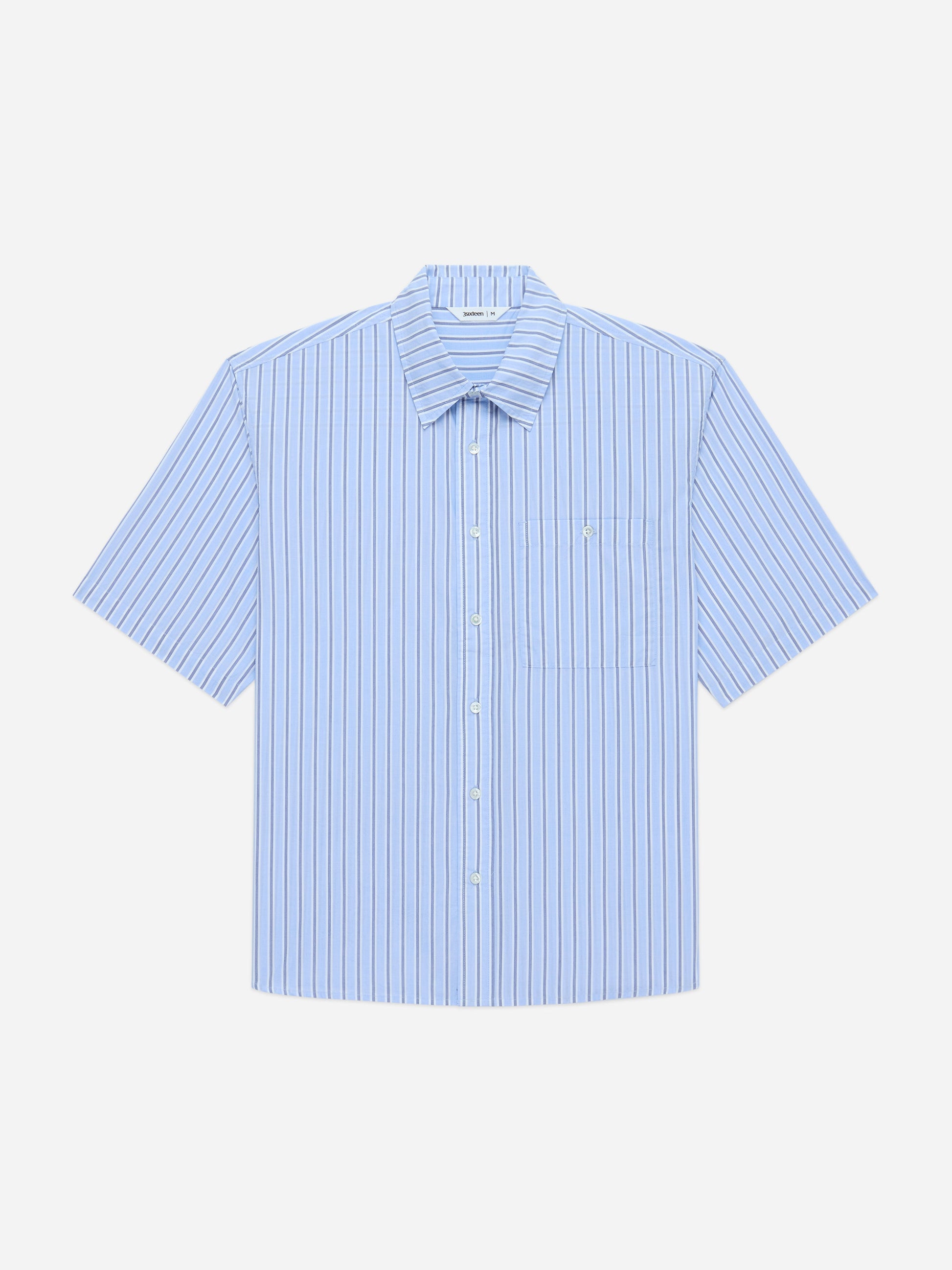Short Sleeve Commuter Shirt Blue Stripe