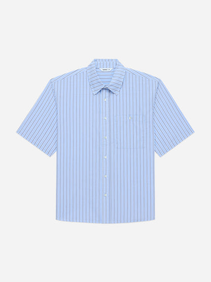 Short Sleeve Commuter Shirt Blue Stripe