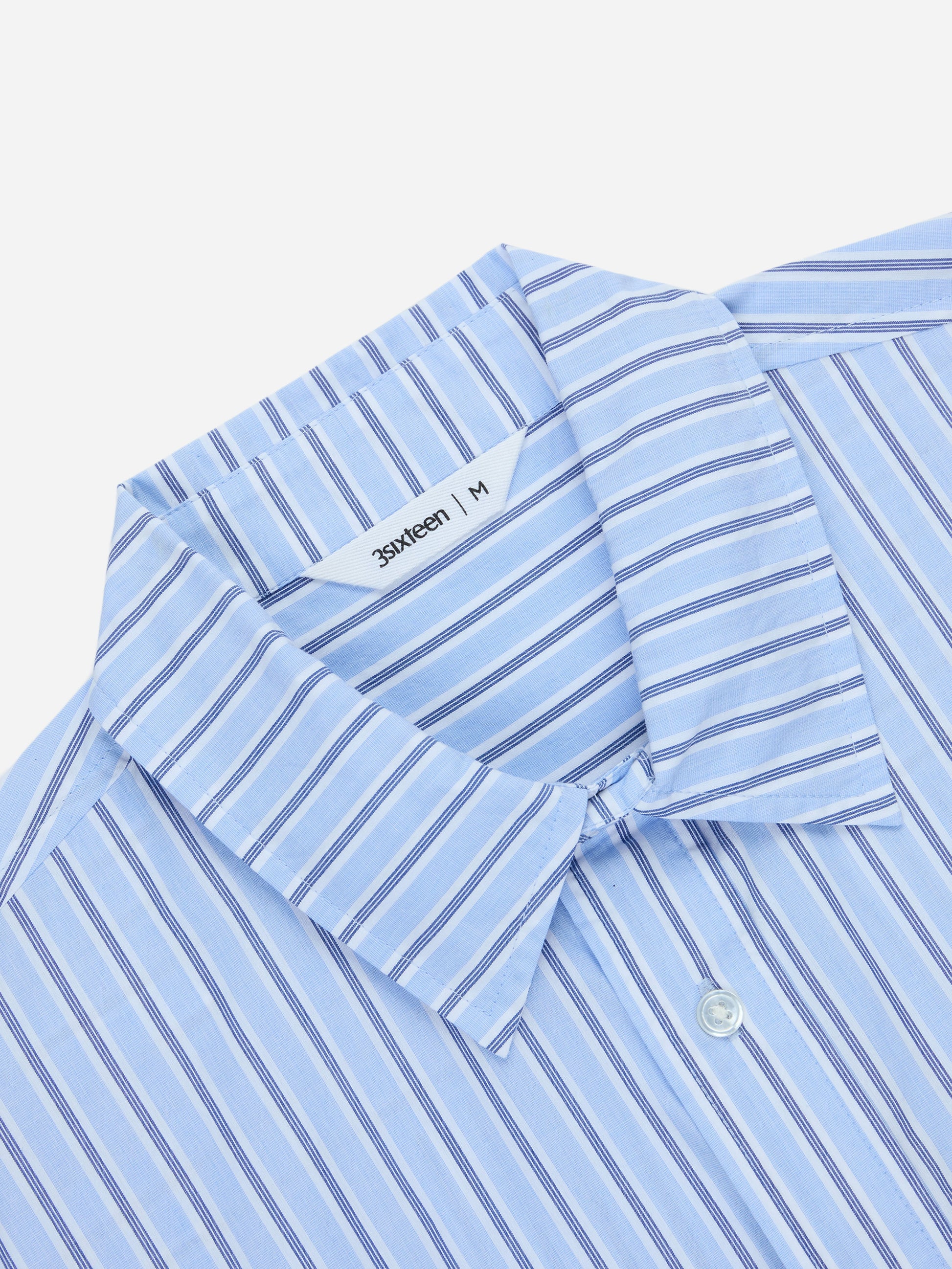 Short Sleeve Commuter Shirt Blue Stripe