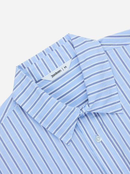 Short Sleeve Commuter Shirt Blue Stripe