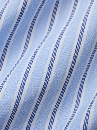 Short Sleeve Commuter Shirt Blue Stripe