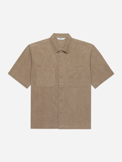 Short Sleeve Workshirt Brown Pigment Dye