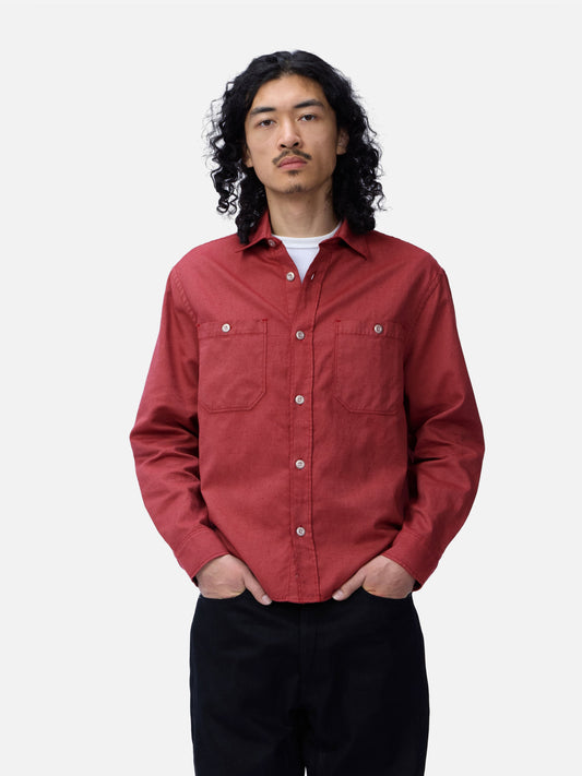 Utility Overshirt Brick Overdye Canvas