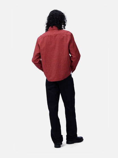 Utility Overshirt Brick Overdye Canvas