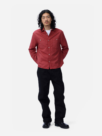 Utility Overshirt Brick Overdye Canvas