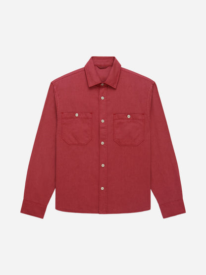 Utility Overshirt Brick Overdye Canvas