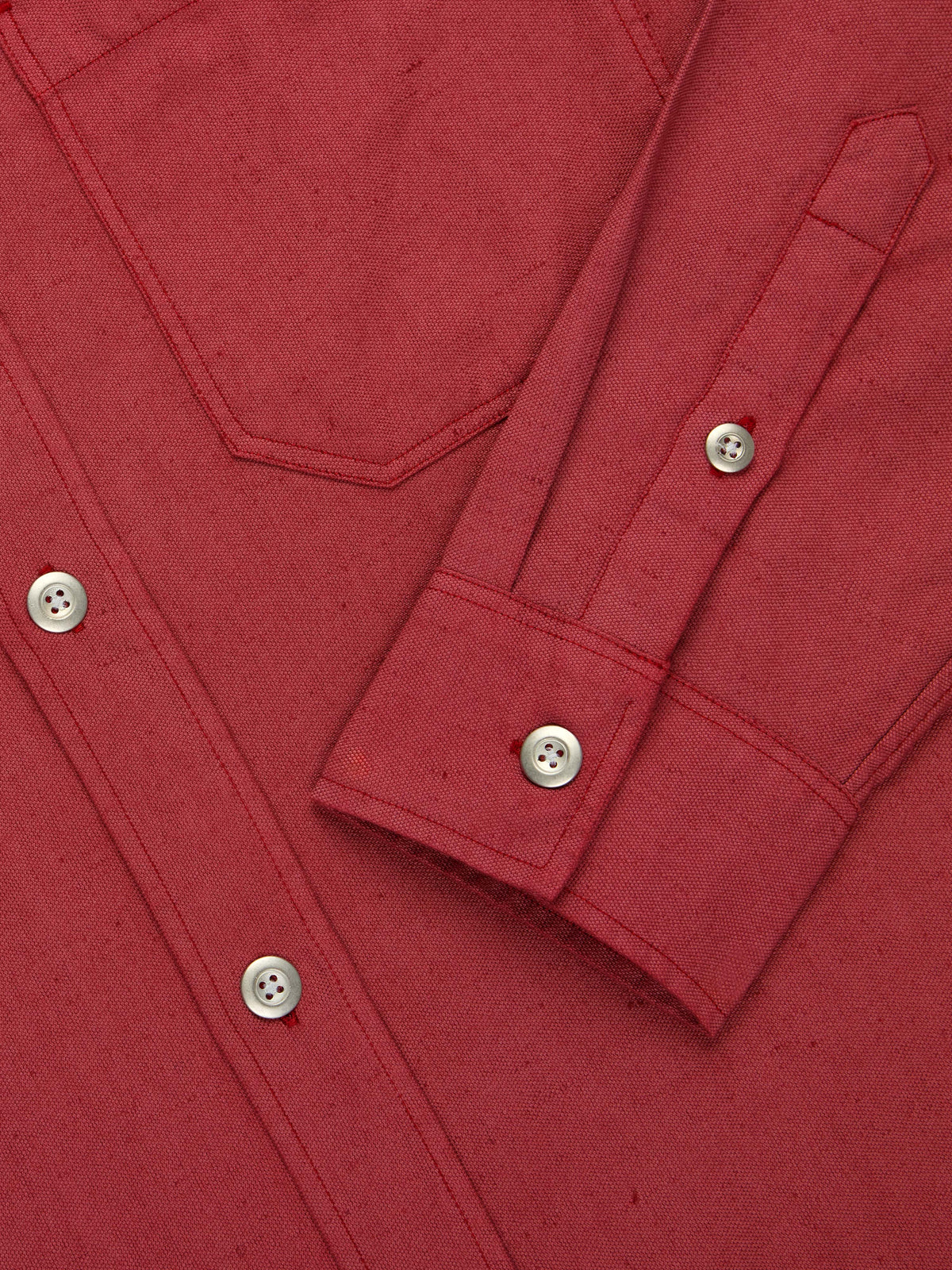 Utility Overshirt Brick Overdye Canvas