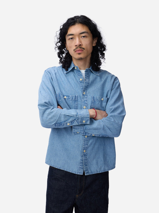 Utility Chambray Shirt Washed Indigo
