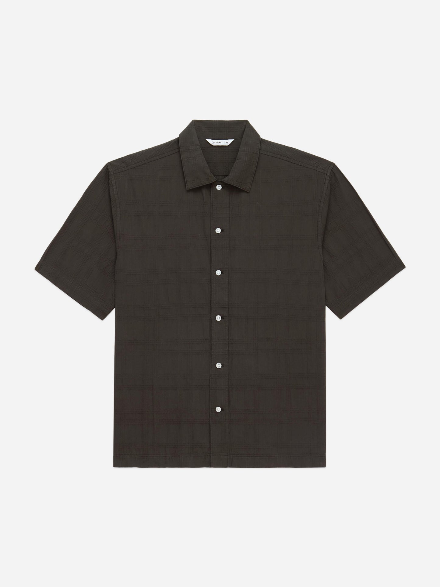 Short Sleeve Work Shirt Ink Grid Dobby