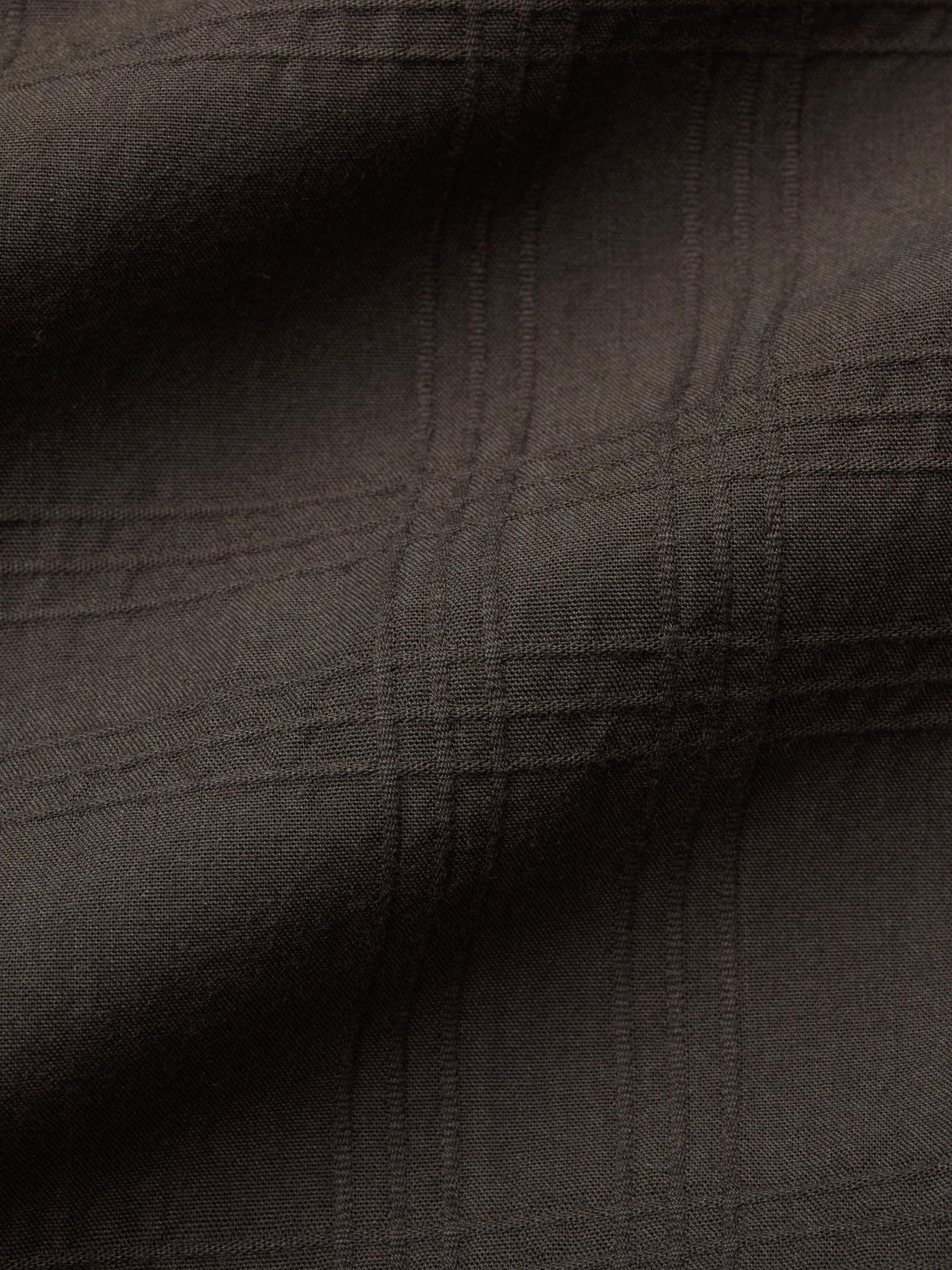 Short Sleeve Work Shirt Ink Grid Dobby