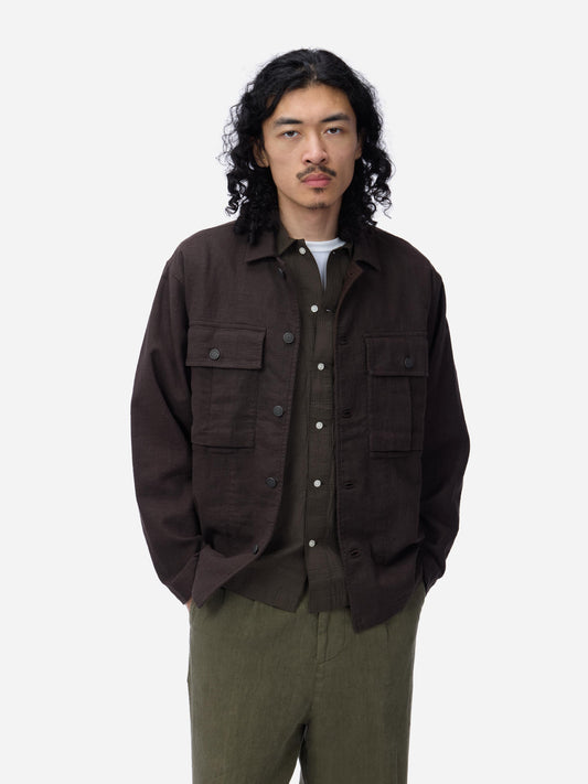 M43 Overshirt Chocolate Linen