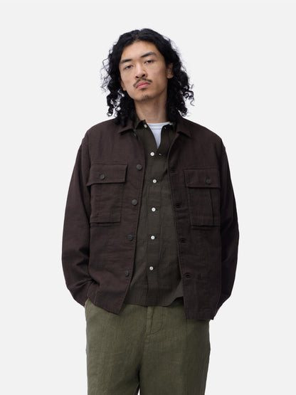 M43 Overshirt Chocolate Linen