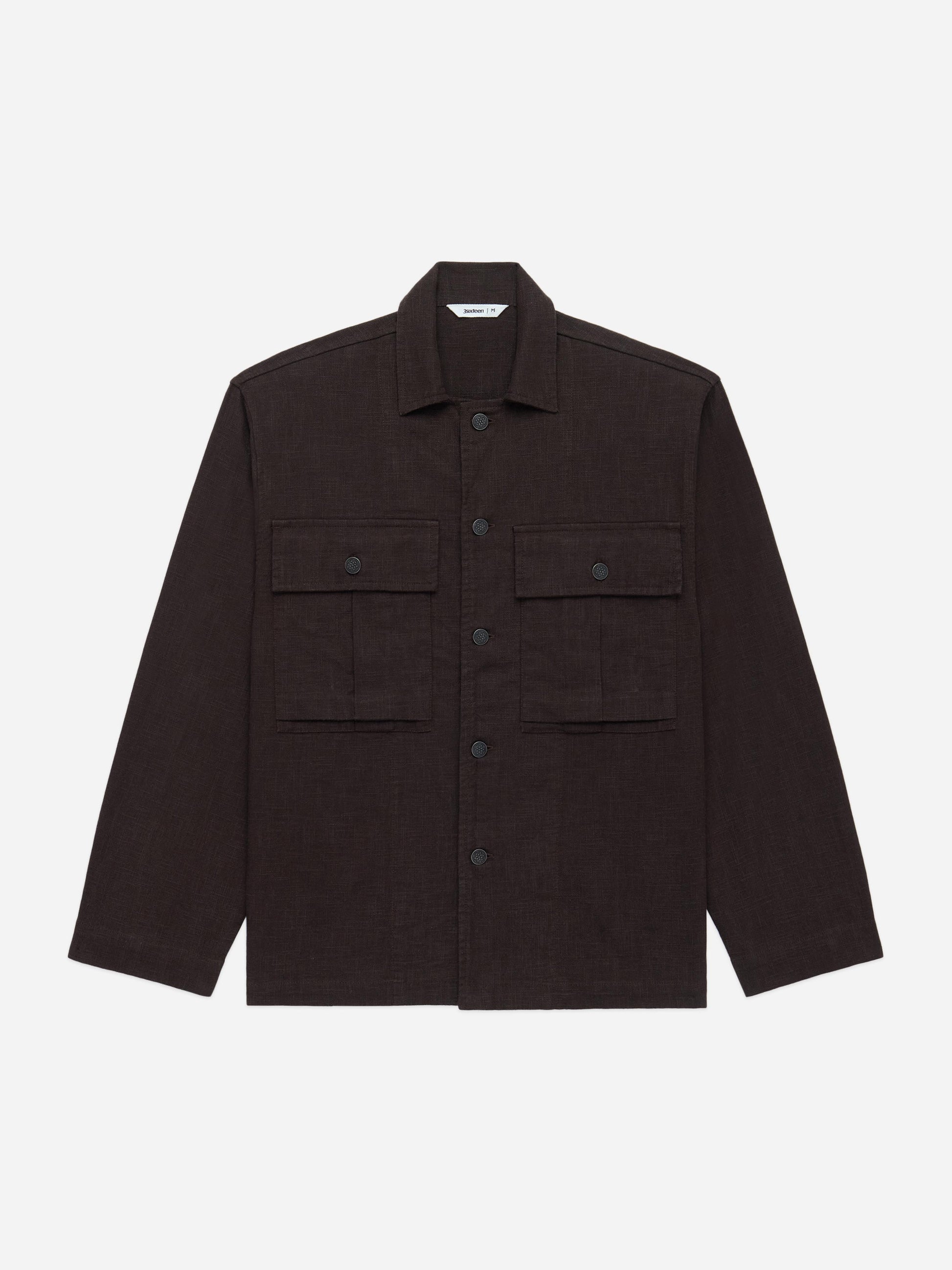 M43 Overshirt Chocolate Linen