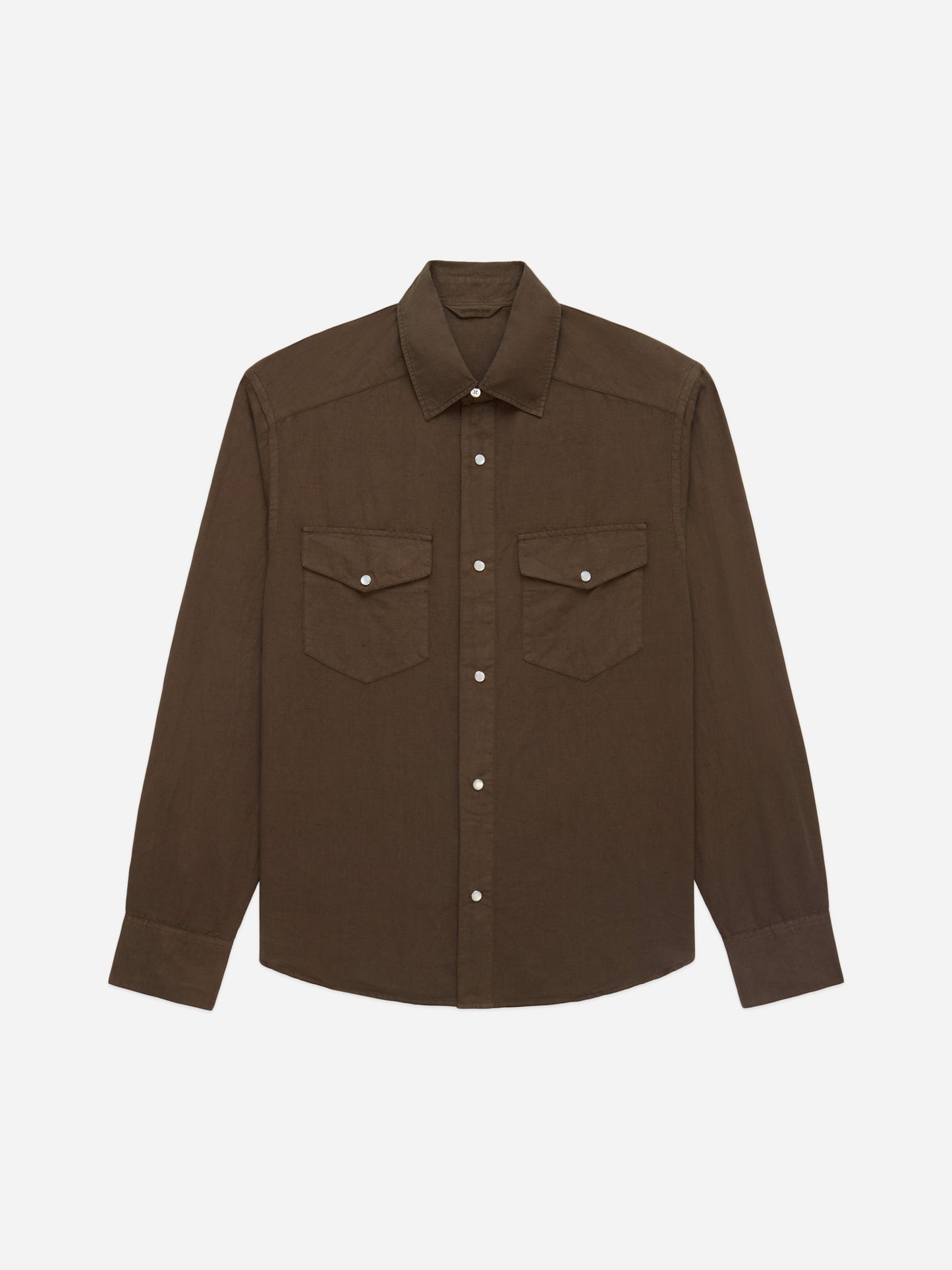 Snap Western Shirt Mocha Garment Dye