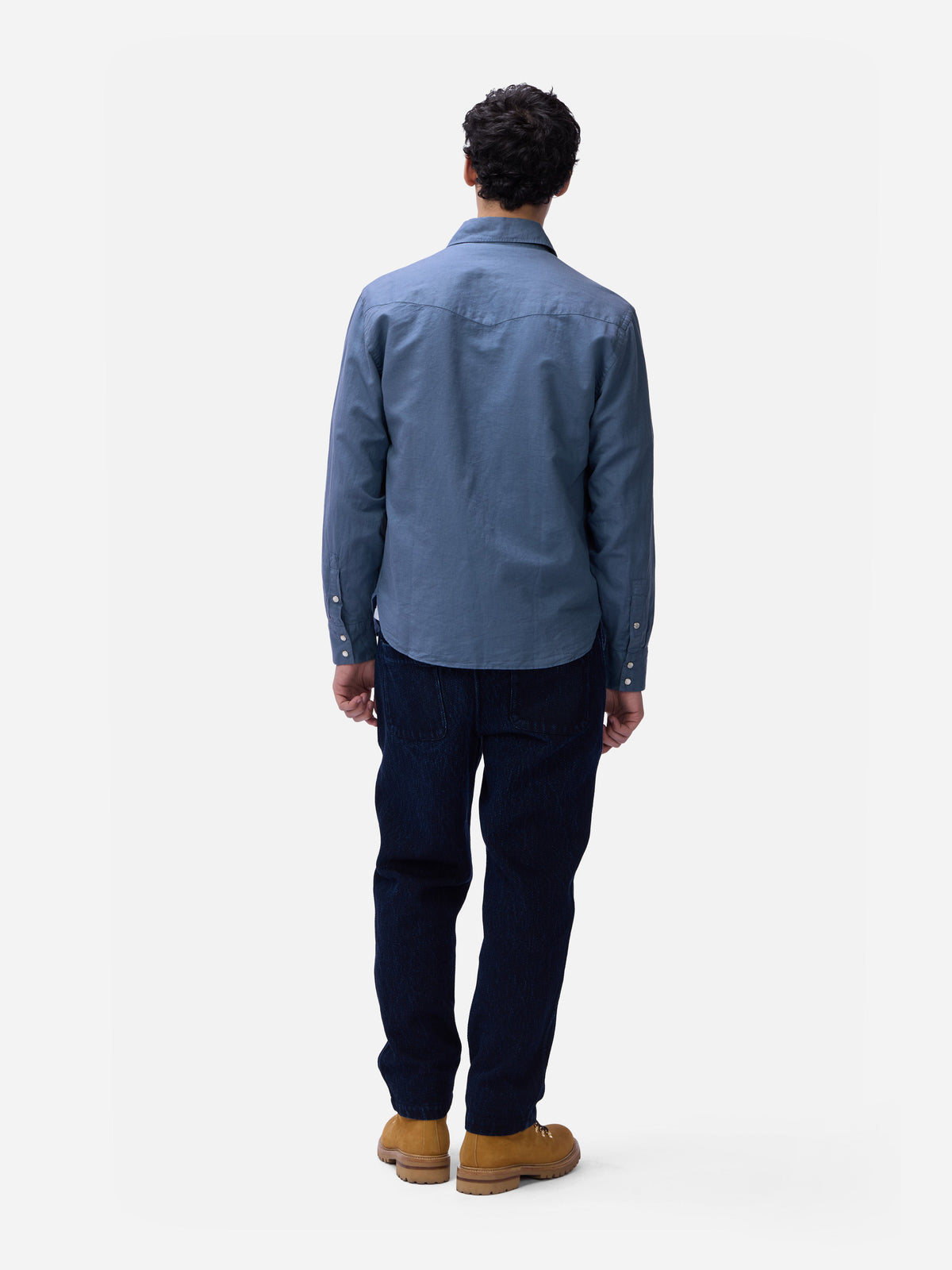 Snap Western Shirt Slate Garment Dyed