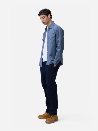 Snap Western Shirt Slate Garment Dyed