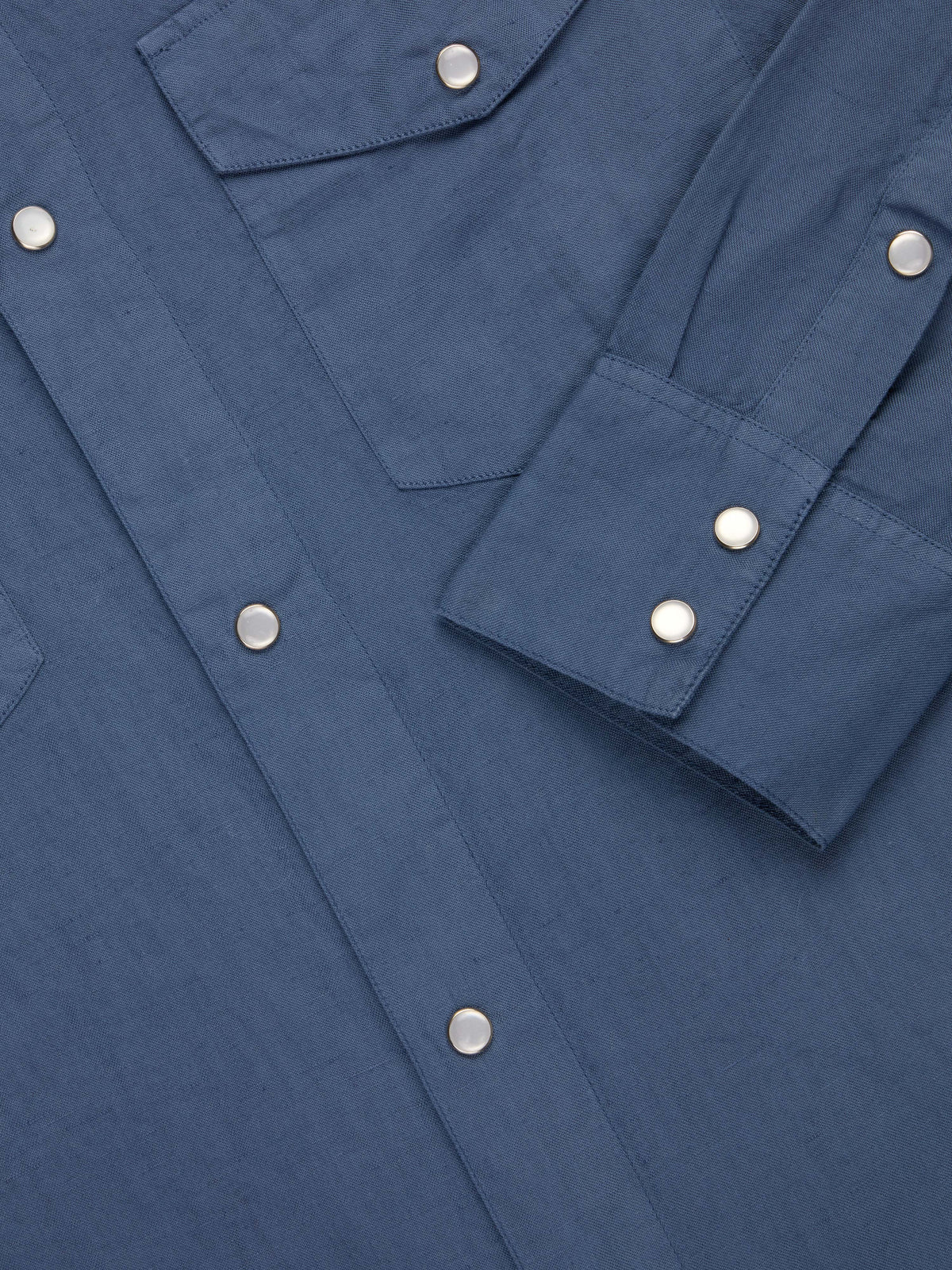 Snap Western Shirt Slate Garment Dyed