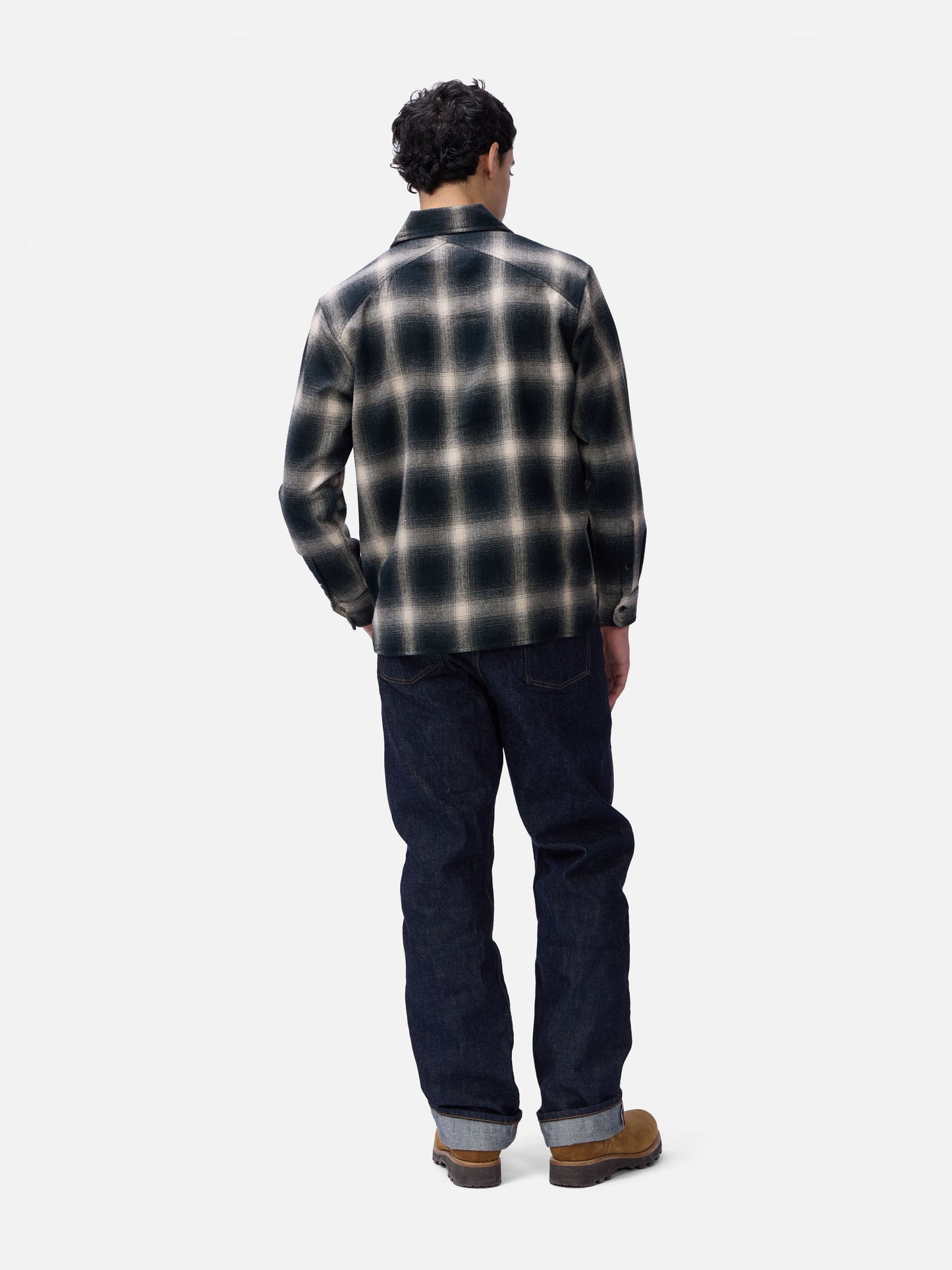 Crosscut Flannel Black Ombre Plaid