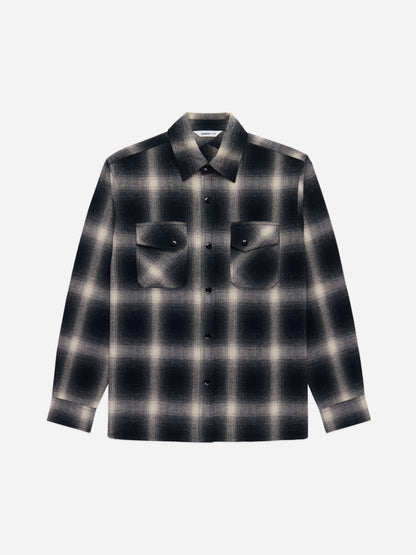 Crosscut Flannel Black Ombre Plaid
