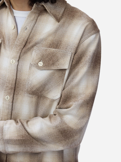 Crosscut Flannel Sand Ombre Plaid