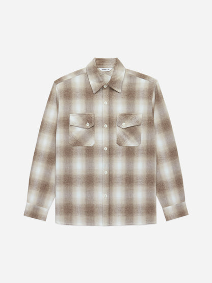Crosscut Flannel Sand Ombre Plaid