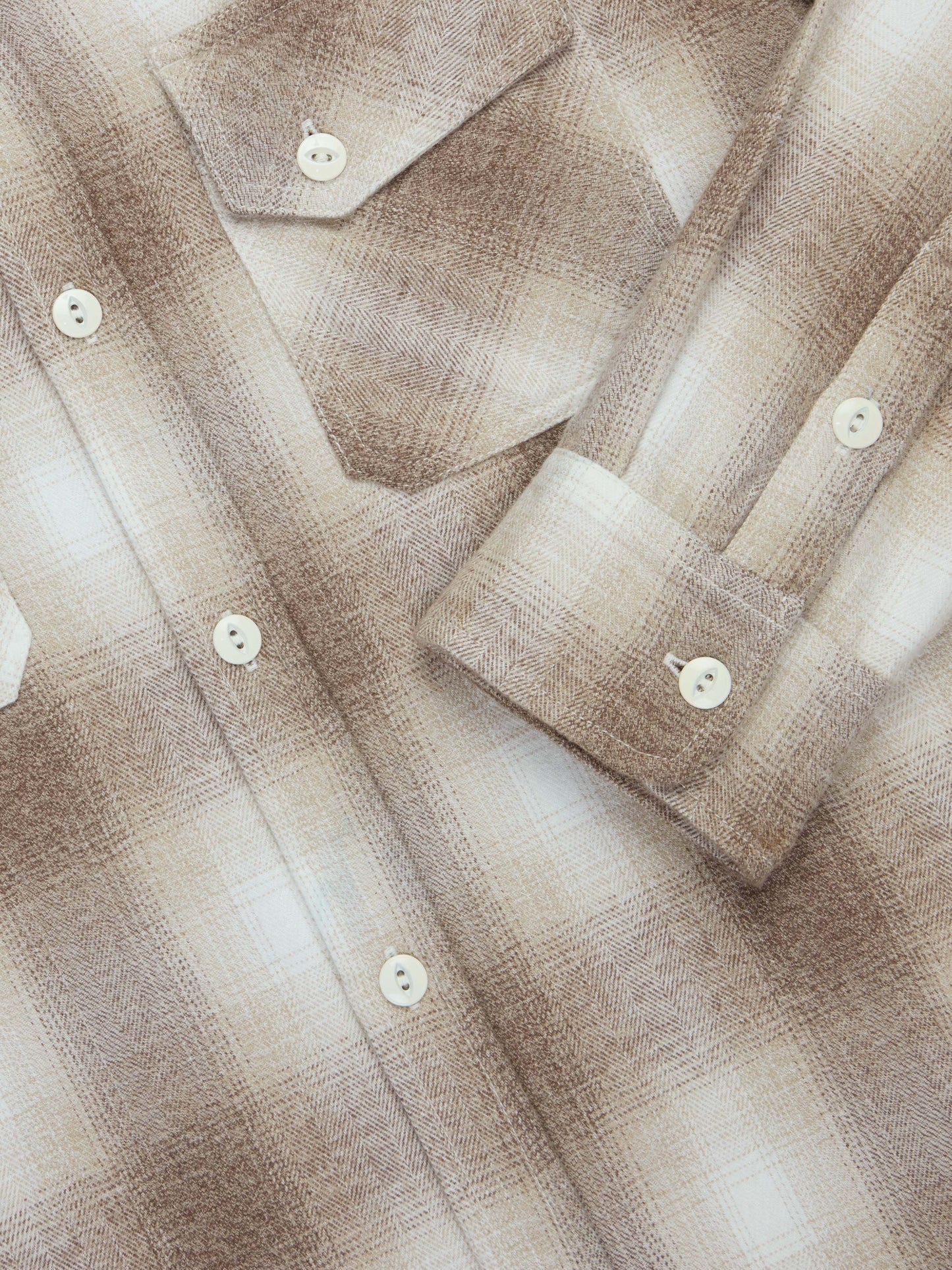 Crosscut Flannel Sand Ombre Plaid