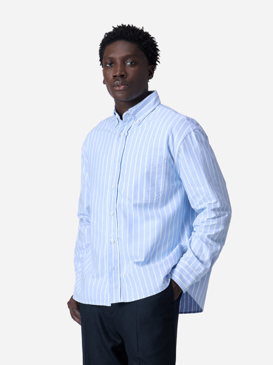 Big Oxford Blue Banker Stripe
