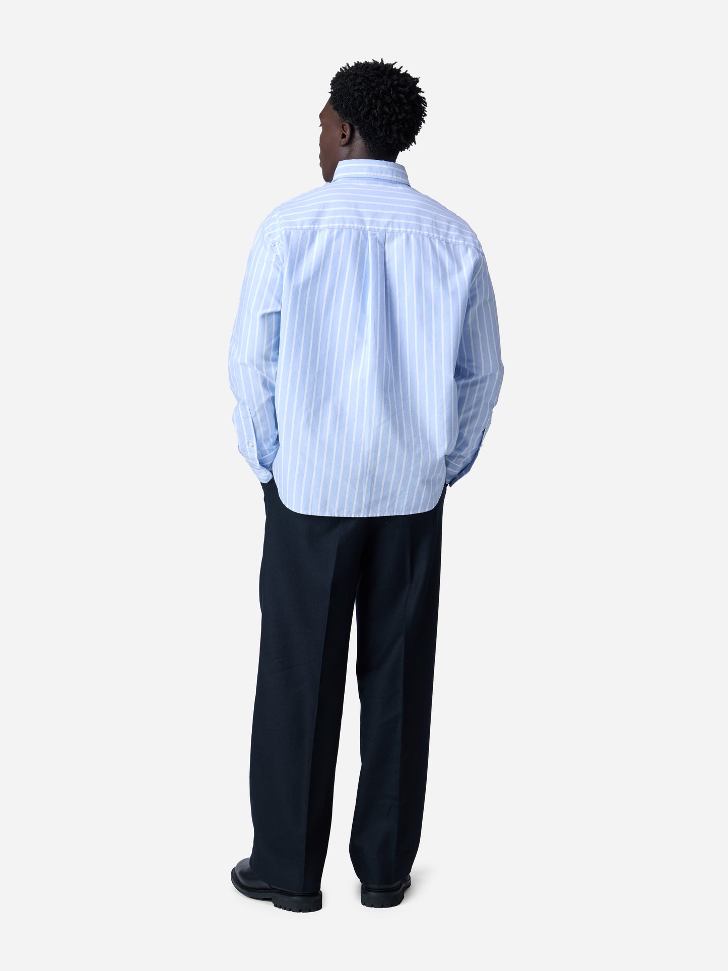 Big Oxford Blue Banker Stripe