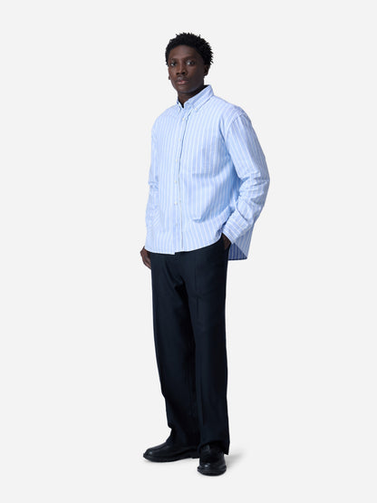 Big Oxford Blue Banker Stripe