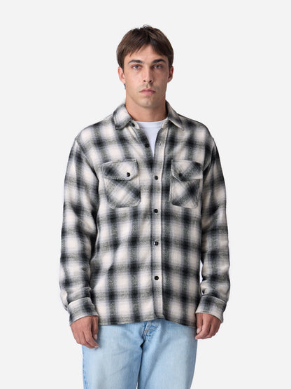 Crosscut Flannel Cream/Black Plaid
