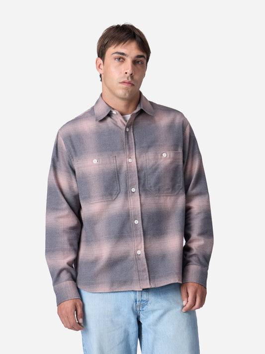 Utility Flannel Mauve Ombre