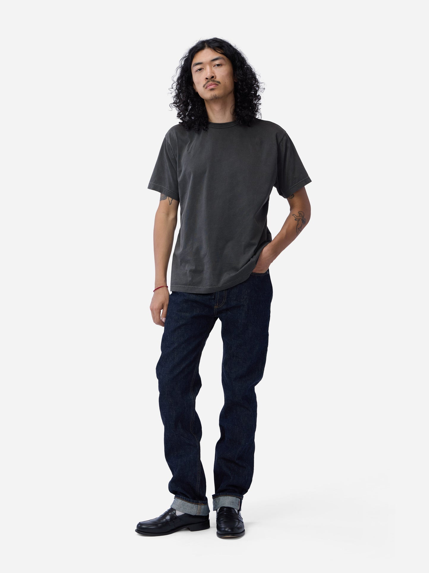 Garment Dyed Pima T-shirt Smoke
