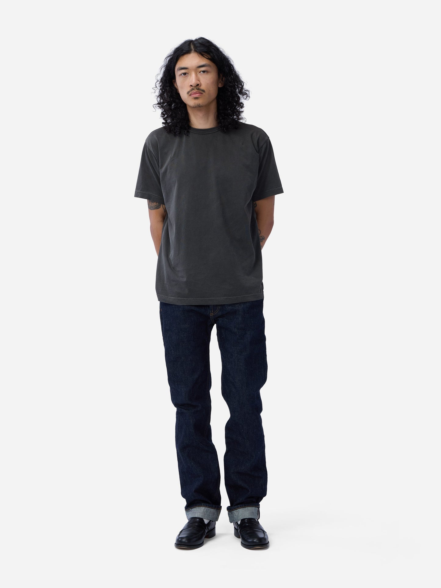 Garment Dyed Pima T-shirt Smoke