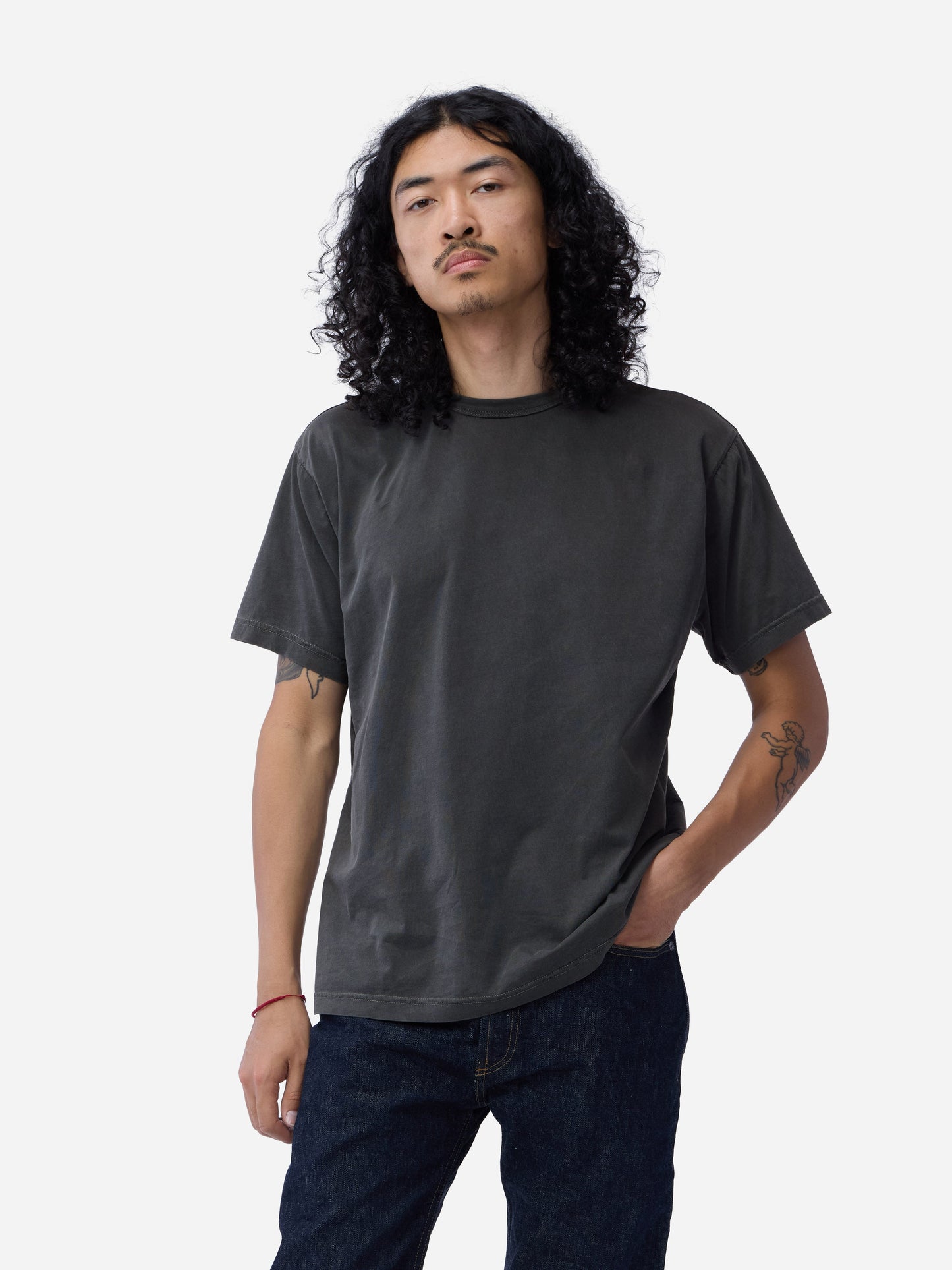 Garment Dyed Pima T-shirt Smoke