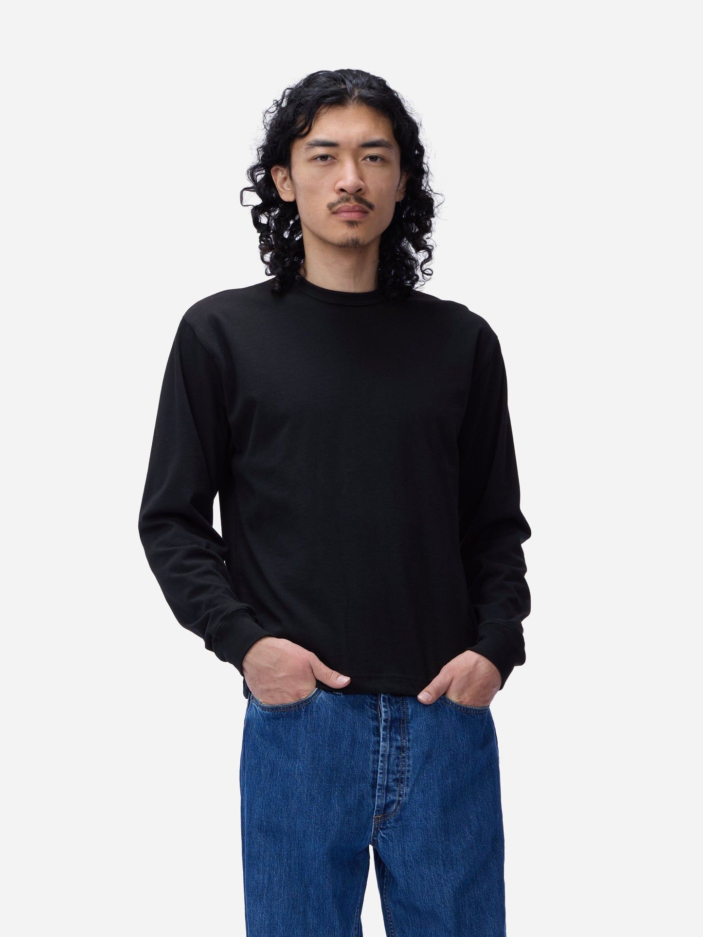 Heavyweight Boxy Long Sleeve T-shirt Black