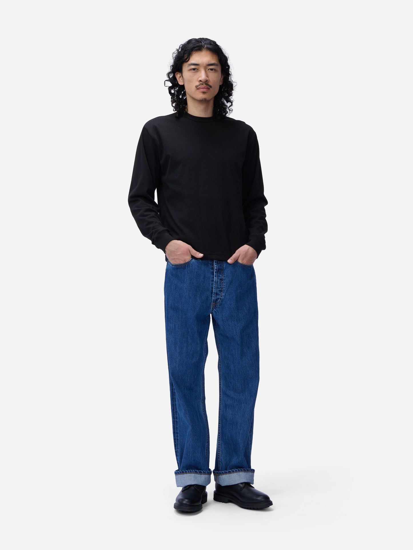 Heavyweight Boxy Long Sleeve T-shirt Black