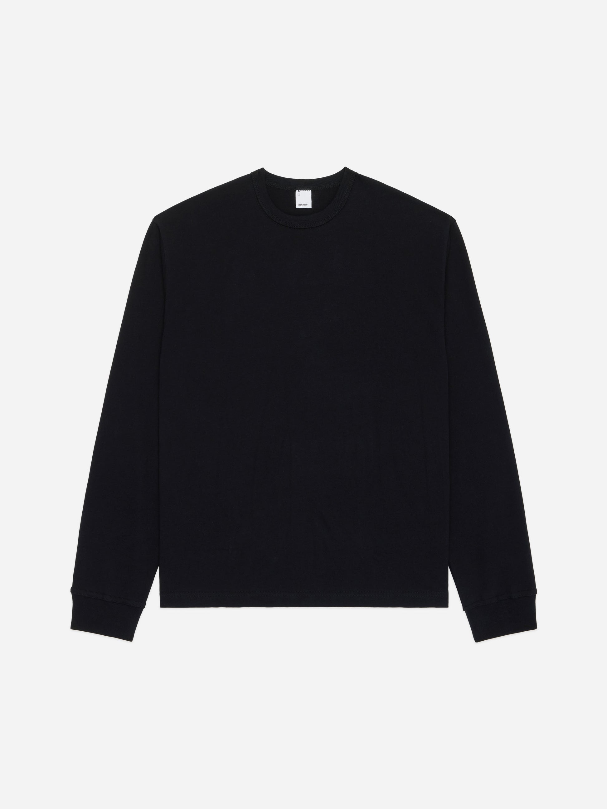 Heavyweight Boxy Long Sleeve T-shirt Black