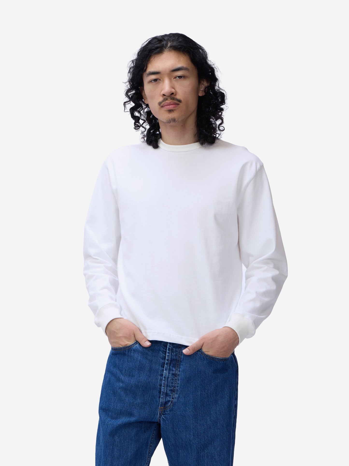 Heavyweight Boxy Long Sleeve T-shirt White