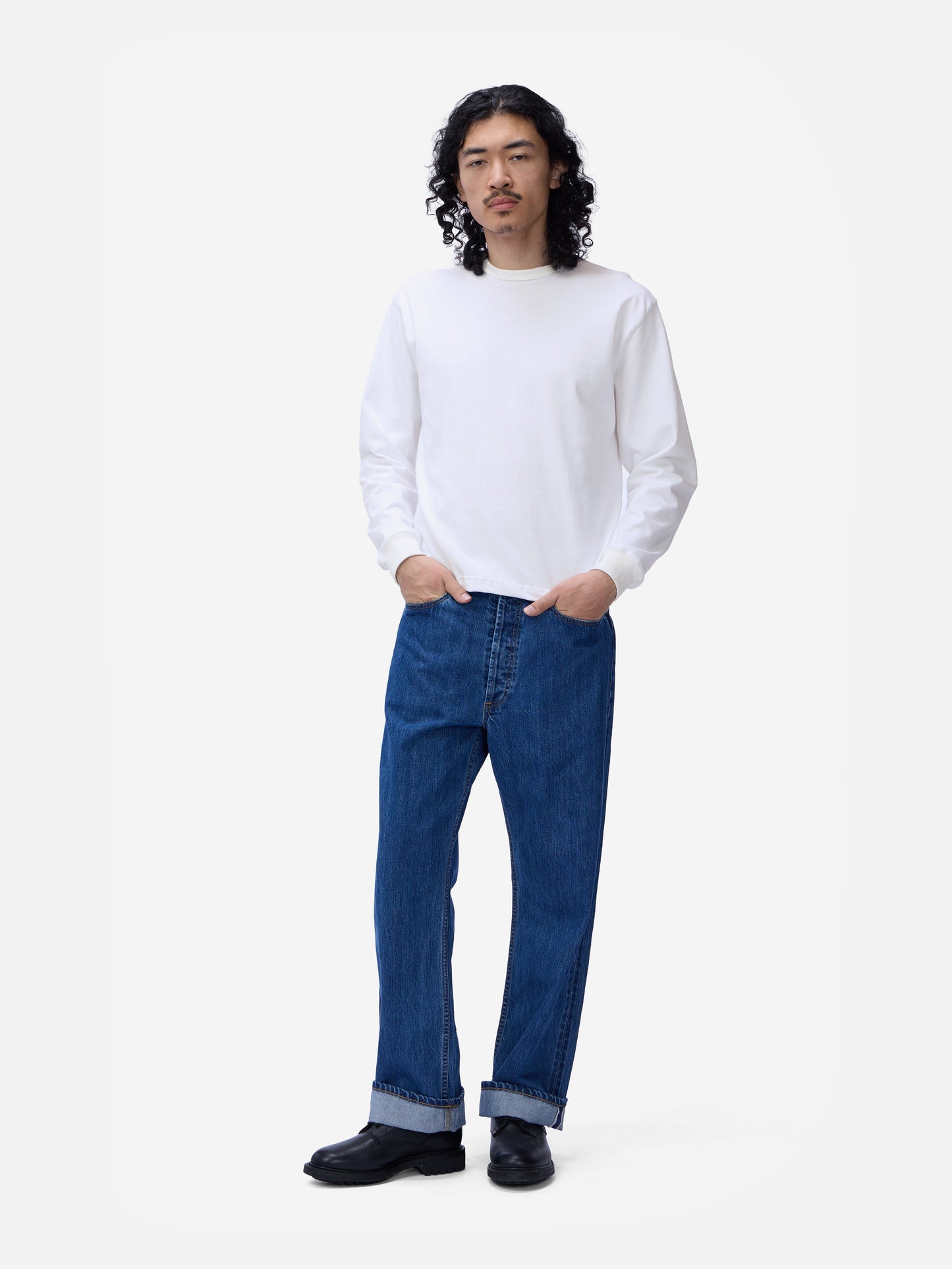 Heavyweight Boxy Long Sleeve T-shirt White