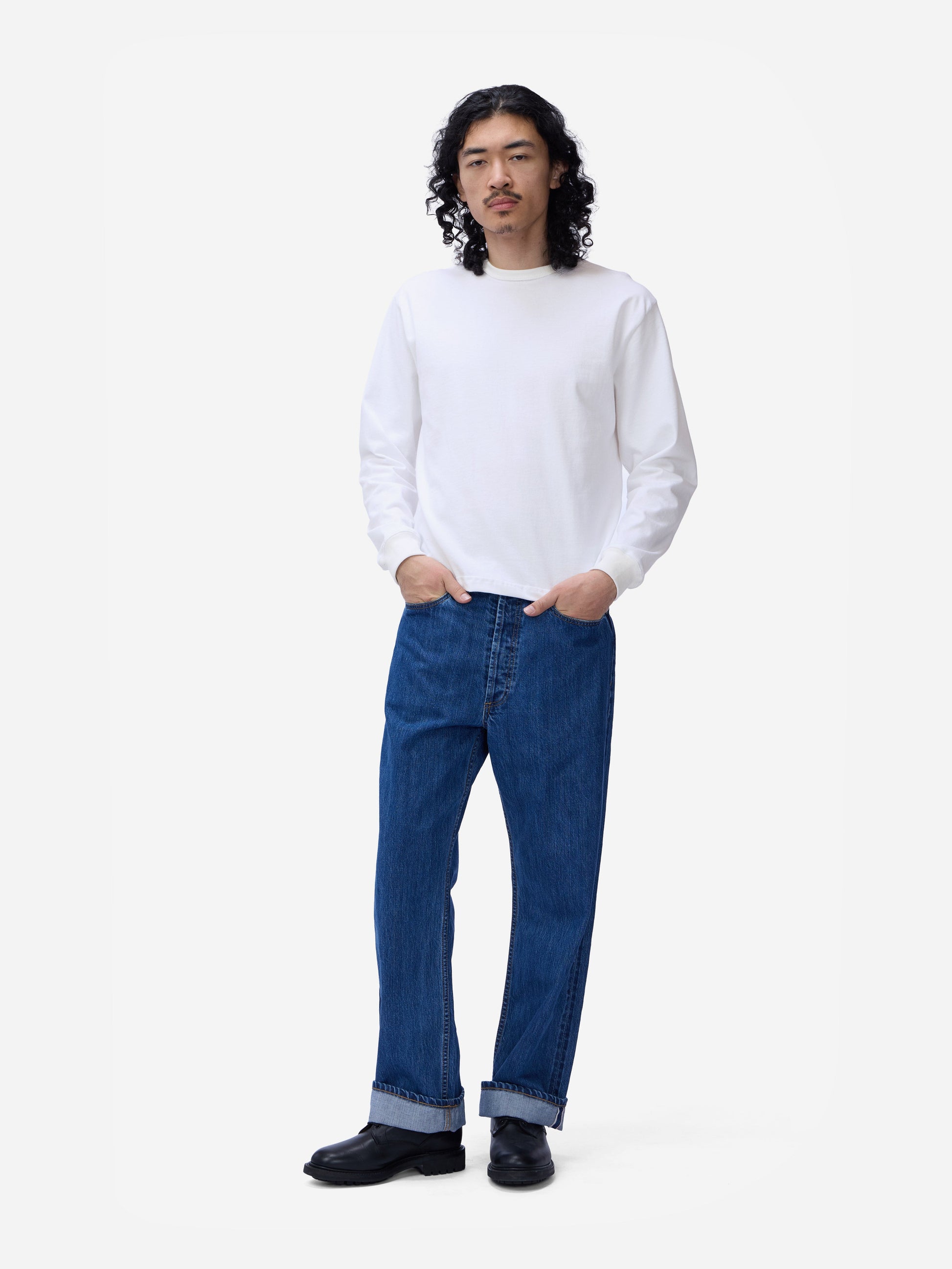 Heavyweight Boxy Long Sleeve T-shirt White