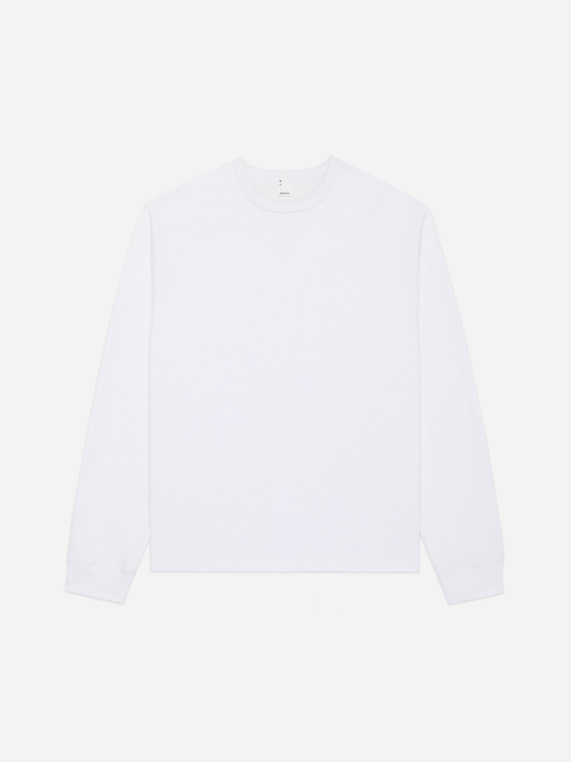Heavyweight Boxy Long Sleeve T-shirt White