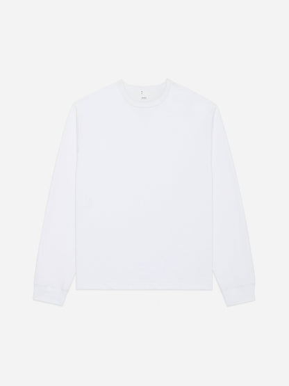 Heavyweight Boxy Long Sleeve T-shirt White