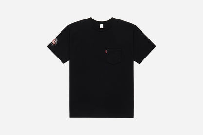 Self Edge x Samurai x 3sixteen "The Redliners" Pocket T-Shirt Black