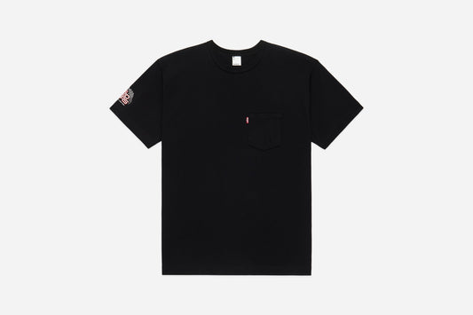 Self Edge x Samurai x 3sixteen "The Redliners" Pocket T-Shirt Black