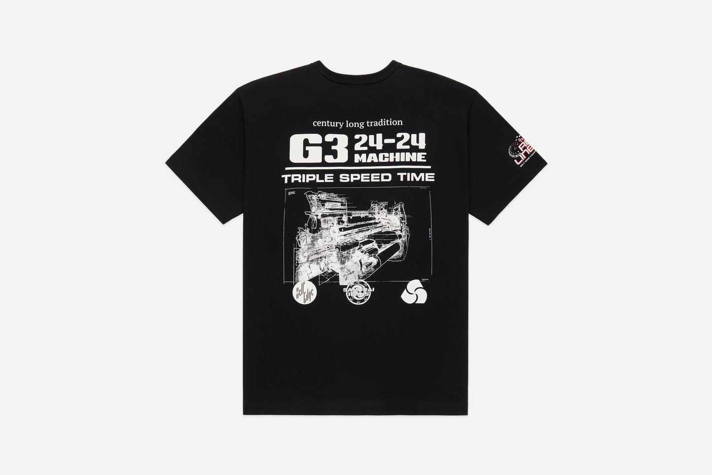 Self Edge x Samurai x 3sixteen "The Redliners" Pocket T-Shirt Black