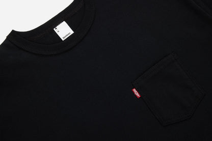 Self Edge x Samurai x 3sixteen "The Redliners" Pocket T-Shirt Black