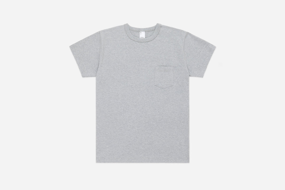 Heavyweight Pocket T-Shirt Heather Grey (2 Pack)
