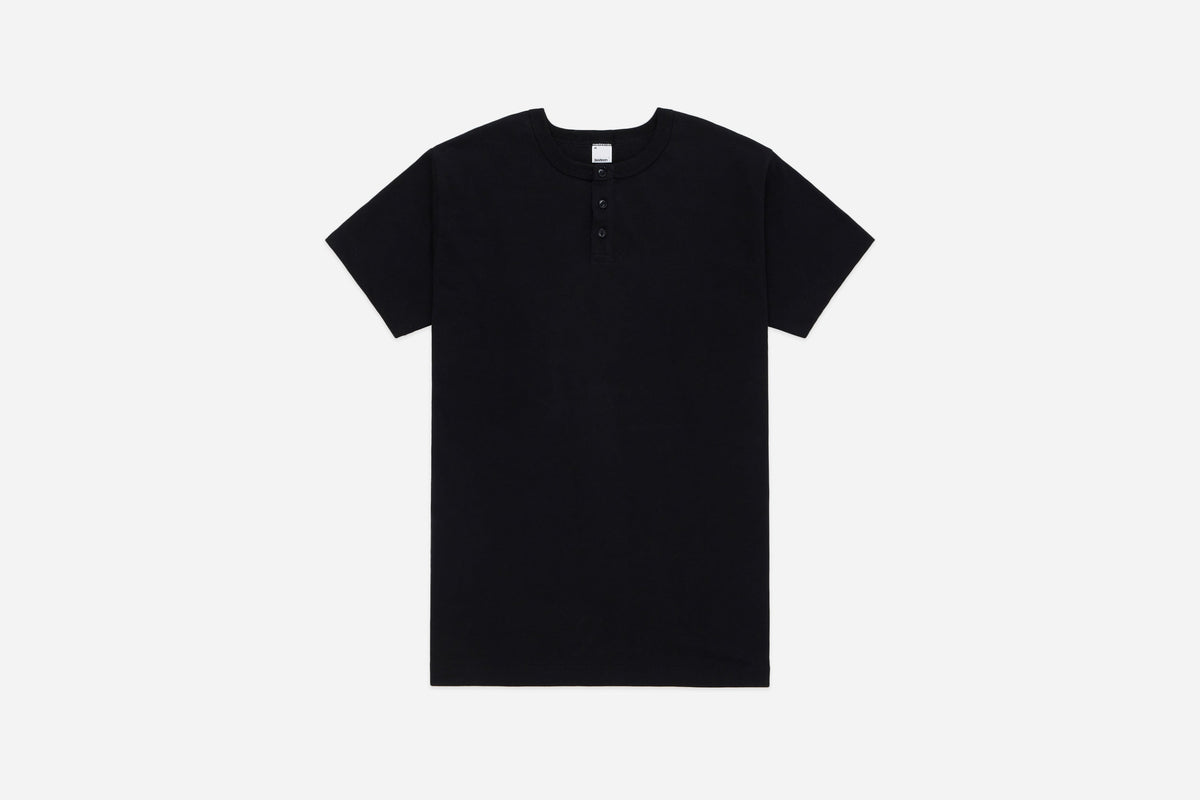 Short Sleeve Henley Black