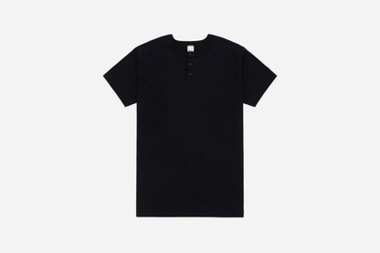 Short Sleeve Henley Black