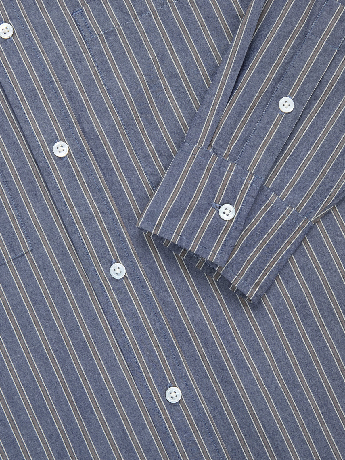 Commuter Shirt Navy/Coyote Stripe